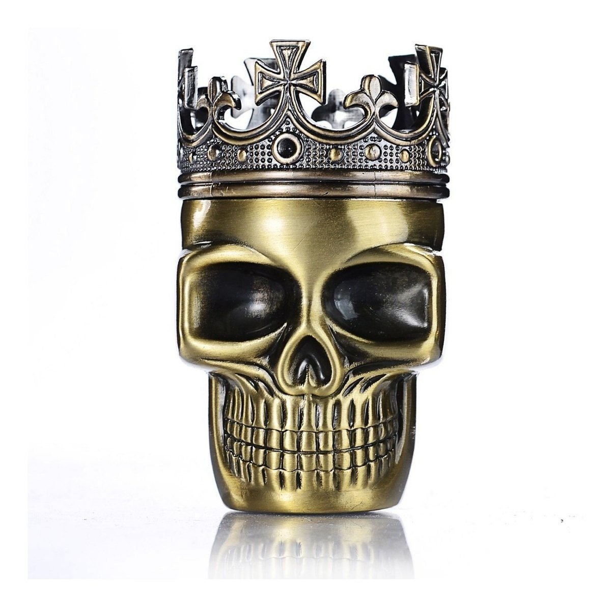 Cáliz Gótico Con Calavera Guerrera – Resina Y Base De Acero Inoxidable, Decoración Única (Puckator)